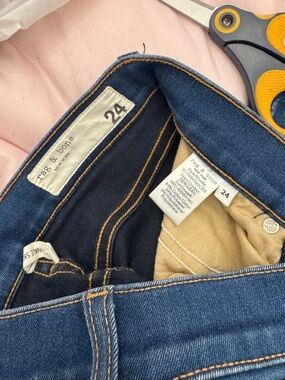 Rag & Bone High Rise Skinny Jeans Size 24 Dark Wash Ankle Denim